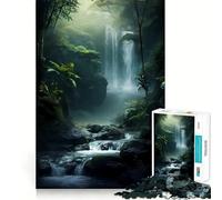 The Jungle WaterFall Jigsaw Puzzles for Adults1000 Pieces Think Smart Toy Family Bond Accurate Cut Seasonal Gift (50x75cm)