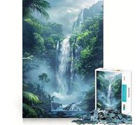 The Jungle WaterFall Jigsaw Puzzles for Teenagers 1000 Piece Raise Memory Leisure Time Clean Edge Lovely Present (50x75cm)