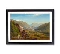 The Juniata by Thomas Moran Framed Print | A2 Black Framed Wall Art | Ready to Hang | Modern Nature Picture | Living Room Bedroom Lounge Office