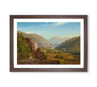 The Juniata by Thomas Moran Framed Print | A2 Walnut Framed Wall Art | Ready to Hang | Modern Nature Picture | Living Room Bedroom Lounge Office