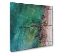 The Jurassic Coast In Dorset Canvas Print | Gallery Wrapped 30mm Frame Wall Art | 20x20 inches | Ready to Hang | Modern Seascape Picture | Living Room Bedroom Lounge Office