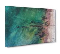 The Jurassic Coast In Dorset Canvas Print | Gallery Wrapped 30mm Frame Wall Art | 24x16 inches | Ready to Hang | Modern Seascape Picture | Living Room Bedroom Lounge Office