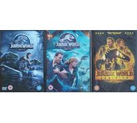 THE JURASSIC WORLD Trilogy COMPLETE 1-3 COLLECTION / 1. JURASSIC WORLD / 2. JURASSIC WORLD 2 - FALLEN KINGDOM / 3. JURASSIC WORLD 3 - DOMINION = ULTIMATE 3x DVD SET
