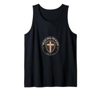 The Just Shall Live By Faith Romans 1:17 Christian Emblem Tank Top