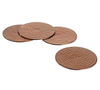The Just Slate Company 4 Flat Hammered Copper Coasters