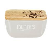 The Just Slate Company Bee White Butter Dish
