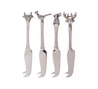The Just Slate Company Country Animals Set of 4 Mini Cheese Knives