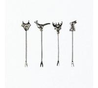 The Just Slate Company Country Animals Set Of 4 Olive Picks