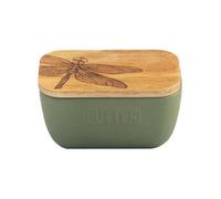 The Just Slate Company Dragonfly Sage Green Butter Dish