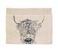 The Just Slate Company Highland Cow Linen Table Runner
