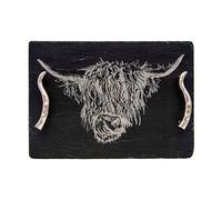 The Just Slate Company Medium Highland Cow Slate Serving Tray