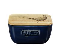 The Just Slate Company Pheasant Blue Butter Dish