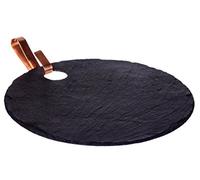 The Just Slate Company Round Hanging Serving Board with Copper Hook