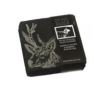 4 Slate Coasters - Country Animals Selbrae House Dark Grey One Size