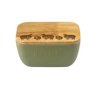 The Just Slate Company Sheep Sage Green Butter Dish