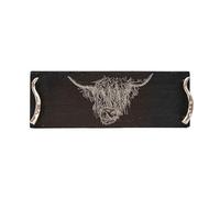 Selbrae House Just Slate Company Small Highland Cow Slate Serving Tray