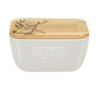 The Just Slate Company Stag White Butter Dish