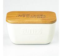 The Just Slate Company White Butter Dish - Spread Joy
