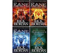 The Kane Chronicles Collection Rick Riordan 4 Books Set (The Red Pyramid, The Throne of Fire, The Serpent's Shadow, [Hardcover] Brooklyn House Magician’s Manual)