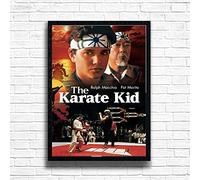 The Karate Kid, 80s Movie Print Vintage Nostalgic Film Poster, A4 and A3 Size Frame Options, Great Home, Pub, Café, Bar Decoration Wall Art Print, House gift for movie lovers (A4 Framed (Black))