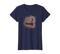 The Karate Kid Daniel San On Boat Vintage Movie T-Shirt, Women, Navy Blue, Medium