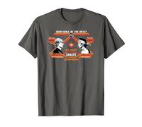 The Karate Kid Johnny VS Daniel All-Valley Karate Movie T-Shirt, Men, Asphalt Grey, Large