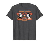 The Karate Kid Johnny VS Daniel All-Valley Karate Movie T-Shirt, Men, Dark Heather Grey, 6X-Large