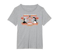The Karate Kid Johnny VS Daniel All-Valley Karate Movie T-Shirt, Women's Plus, Heather Grey, 3X