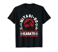The Karate Kid Miyagi-Do Arched Tree Logo Retro Movie T-Shirt, Men, Black, Medium