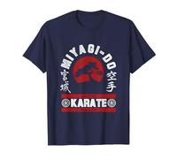 The Karate Kid Miyagi-Do Arched Tree Logo Retro Movie T-Shirt, Men, Navy Blue, 4X-Large