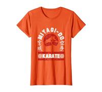 The Karate Kid Miyagi-Do Arched Tree Logo Retro Movie T-Shirt, Women, Orange, Medium
