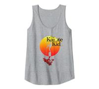 The Karate Kid Sun Gradient Logo Tank Top, Women, Heather Grey, Medium