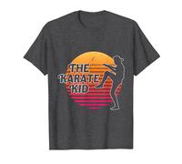 The Karate Kid Sun Gradient Retro Vintage Boys Girls Novelty T-Shirt, Men, Dark Heather Grey, Small