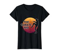 The Karate Kid Sun Gradient Retro Vintage Boys Girls Novelty T-Shirt, Women, Black, Medium