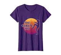 The Karate Kid Sun Gradient Retro Vintage Boys Girls Novelty T-Shirt, Women, Purple, Large