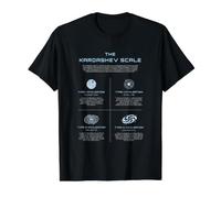 The Kardashev Scale Science Energy Civilization Type Value Graphic T-Shirt, Men, Black, XL