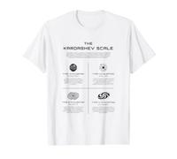 The Kardashev Scale Science Energy Civilization Type Value Graphic T-Shirt, Men, White, M