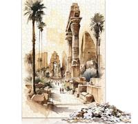 The Karnak Temple Egypt Puzzle Brain Teaser 100% Recycled Cardboard Jigsaw Puzzle for Adult Day 1000pcs (38x26cm)