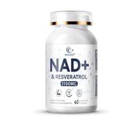 THE KEEP TUNSTALL® NAD+ & RESVERATROL Capsules - Cellular Energy, DNA Repair & Healthy Aging Support - 1100mg - Vegan, Sugar-Free, Gluten-Free - 60 Capsules - Unflavoured
