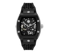 Philipp Plein Men's Watch Analogue Automatic The Skeleton Ecoceramic, Black/Silver-Pwvba0423