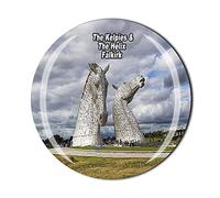 The Kelpies & The Helix Falkirk Scotland 3D Fridge Magnet Souvenir Crystal Glass Magnet Travel Souvenir Collection Gift Home Kitchen Decoration