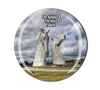The Kelpies & The Helix Falkirk Scotland UK Fridge Magnet Crystal Tourist Souvenir Gift Collection Refrigerator Magnetic Sticker