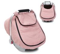 THE KENKYO Winter Baby Car Seat Cover, Waterproof Carseat Cover with Zipper Peep Window, Warm Sherpa Fleece Lining, Universal Infant Car Seat Canopy Stroller Cover for Rain Snow Cold Weather