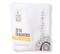 The Keto Elf | Cheezy Italian Keto Crackers | Vegan & Keto-Friendly | Bursting with Italian Herbs and Nutritional Yeast | Allergen-Free & Wholesome Ingredients | Box of 10 x 30g Packs