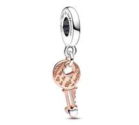 The Key to Happiness Charm 925 Silver Charm Compatible with Pandora Charms, Trollbeads, Chamilia, Biagi and Many Other UK Charm Bracelets.