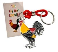 The Key West Rooster Keychain Pack with Metal Fob and Keyring Local Florida Keys Legend Card