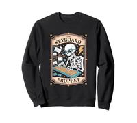 The Keyboard Prophet Skeleton Hacker Coder Aesthetic Sweatshirt