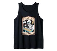 The Keyboard Prophet Skeleton Hacker Coder Aesthetic Tank Top
