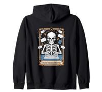 The Keyboard Prophet Skeleton Tarot Coder Meme Zip Hoodie