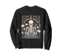 The Keyboard Prophet Skeleton Typing Email Wizard Sweatshirt
